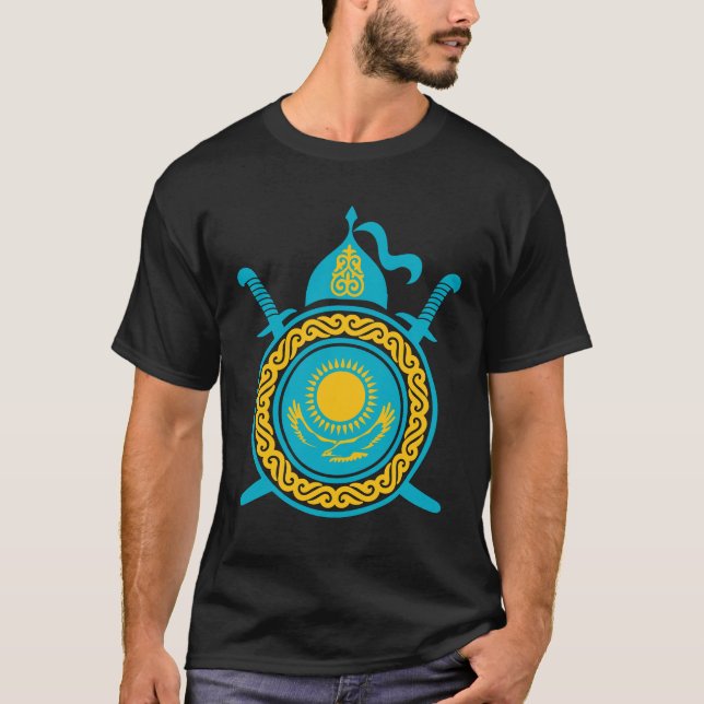 Kazakhstan,Kazakhstan Flag,Flag of Kazakhstan. T-Shirt (Front)