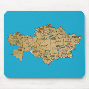 Kazakhstan Map Mousepad