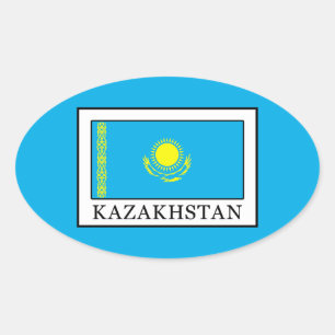 Kazakhstan Oval Sticker