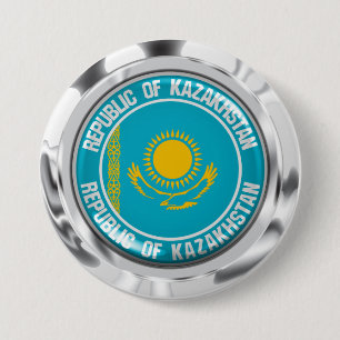 Kazakhstan Round Emblem 7.5 Cm Round Badge