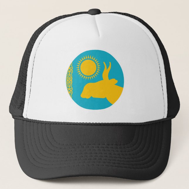 Kazakhstan Saiga antelope Kazakh National Animal Trucker Hat (Front)