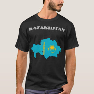 Kazakhstan Special Customisable Black Tourist T-Shirt