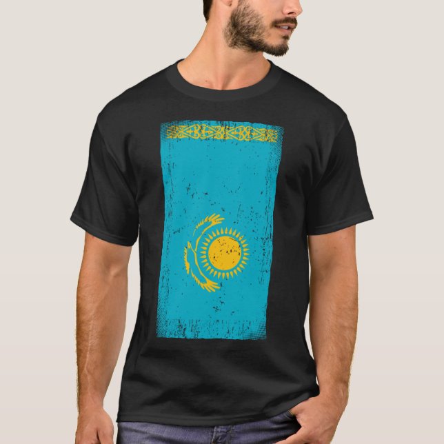 Kazakhstani Flag Kazakhstan T-Shirt (Front)