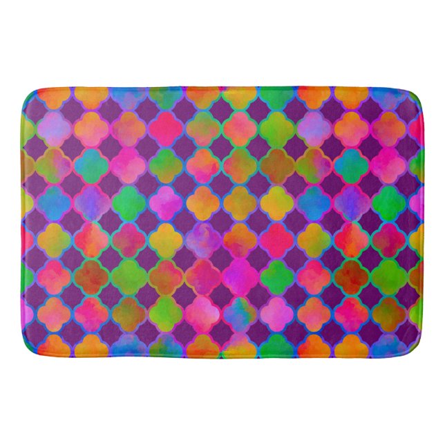 Kazbar Colour Deep Purple Bath Mat (Front)