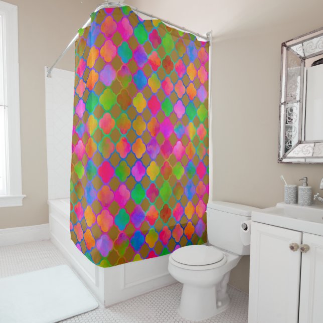 Kazbar Colour Earth Shower Curtain (In Situ)