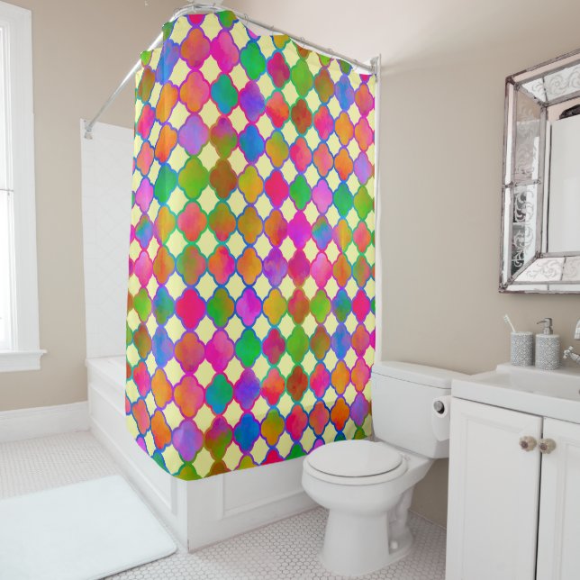 Kazbar Colour Shower Curtain (In Situ)