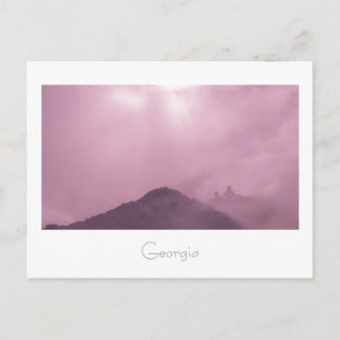 Kazbegi Georgia Gergeti Church Mountain Landscape Postcard