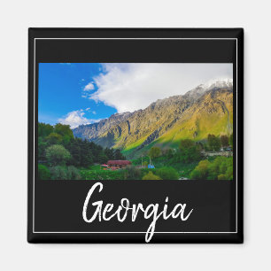 Kazbegi Stepantsminda Georgia Caucuses Mountains Magnet
