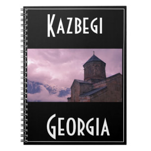 Kazbegi Stepantsminda Georgia Caucuses Mountains Notebook