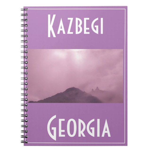 Kazbegi Stepantsminda Georgia Caucuses Mountains Notebook (Front)