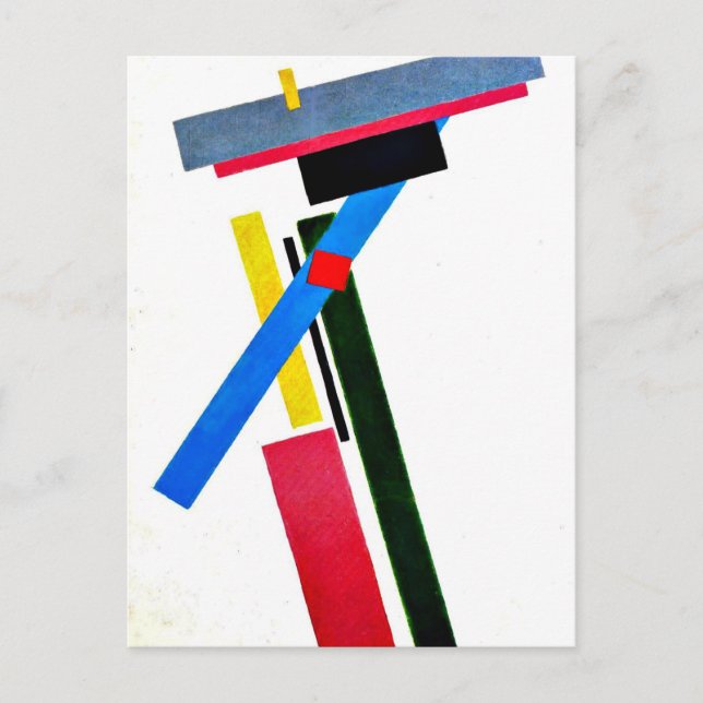 Kazimir Malevich art: Suprematism Construction Postcard (Front)