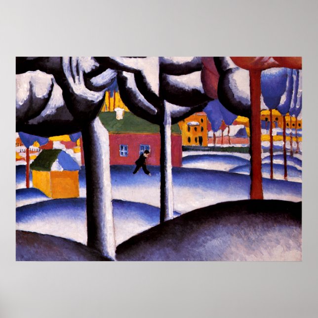Kazimir Malevich art - Winter Landscape Poster (Front)