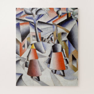 Kazimir Malevich - Morning In The Village Jigsaw Puzzle