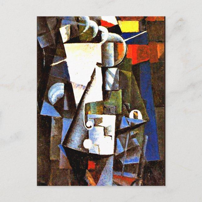 Kazimir Malevich painting,  Vanity Box, Postcard (Front)