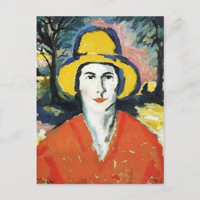 Kazimir Malevich- Portrait of Woman in Yellow Hat Postcard (Front)