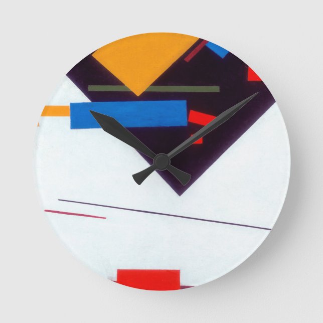 Kazimir Malevich Suprametism Round Clock (Front)