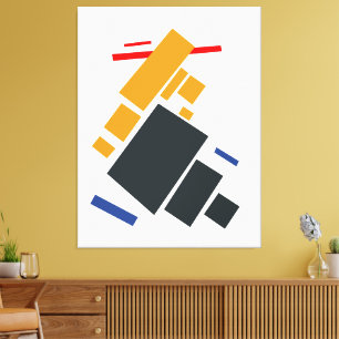 Kazimir Malevich, The Aviator, Airplane Flying Canvas Print