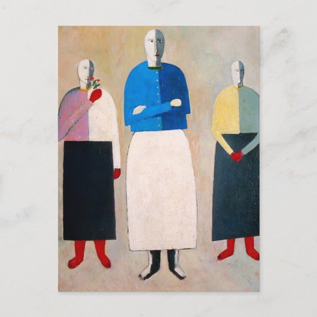 Kazimir Malevich- Three Girls Postcard (Front)