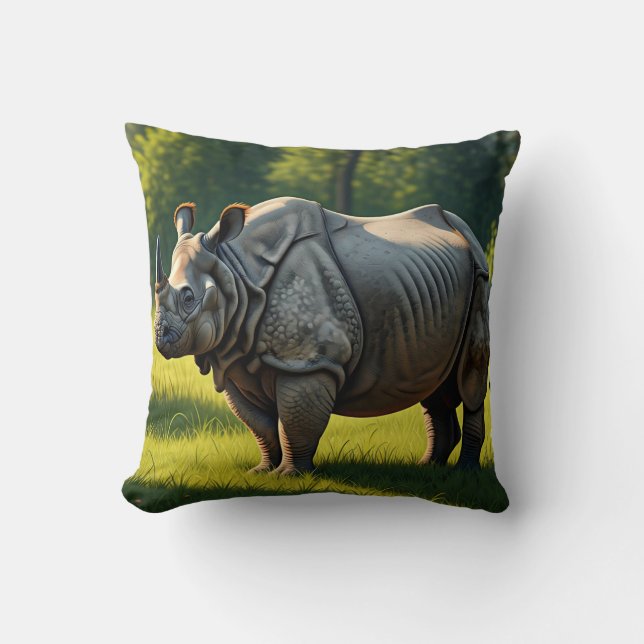 Kaziranga National Park Assam India Travel Cushion (Front)