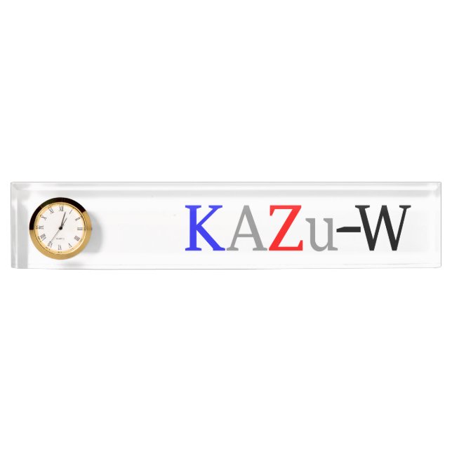 KAZu-W Nameplate (Front)