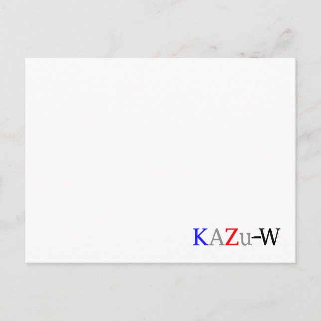 KAZu-W Postcard (Front)