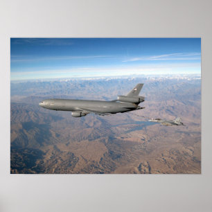 KC-10 Extender and FA 18 Hornet Poster