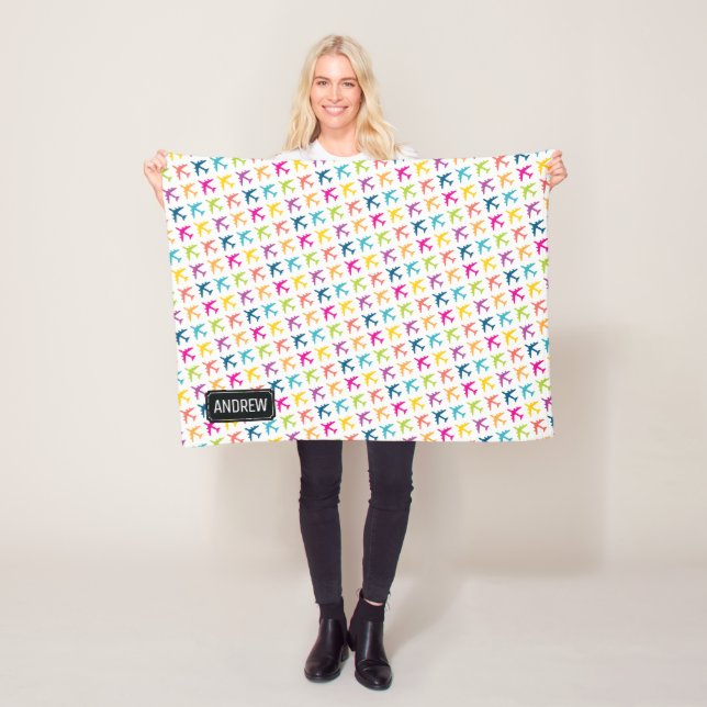 KC-135 Refueling Jet Custom Name Baby Blanket (In Situ)