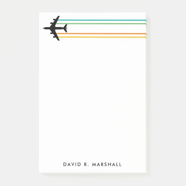 KC-135 Refueling Jet Striped Custom Name Notepad (Front)