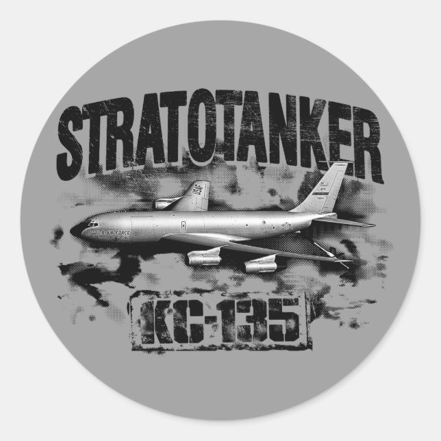 KC-135 Stratotanker Classic Round Sticker Sticker (Front)