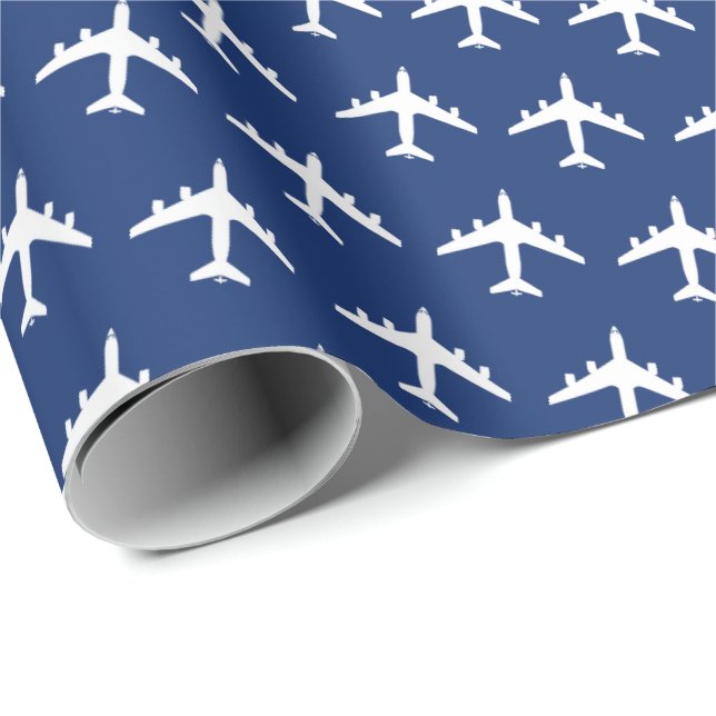 KC-135 Stratotanker Silhouette Pattern Wrapping Paper (Roll Corner)