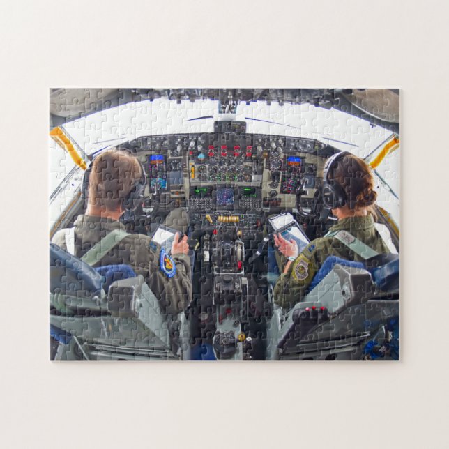 KC-135R STRATOTANKER COCKPIT (11x14 INCH) Jigsaw Puzzle (Horizontal)