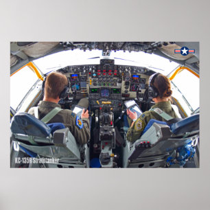 KC-135R STRATOTANKER COCKPIT POSTER