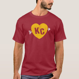 KC Red & Yellow Heart & Arrow KC  T-Shirt
