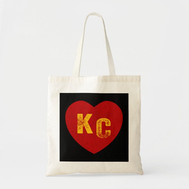 KC Red & Yellow Heart Kansas City Redyellow heart  Tote Bag (Front)