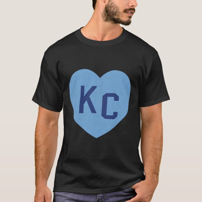 Kc Royal Blue Powder Light Blue Cute Kansas City H T-Shirt (Front)