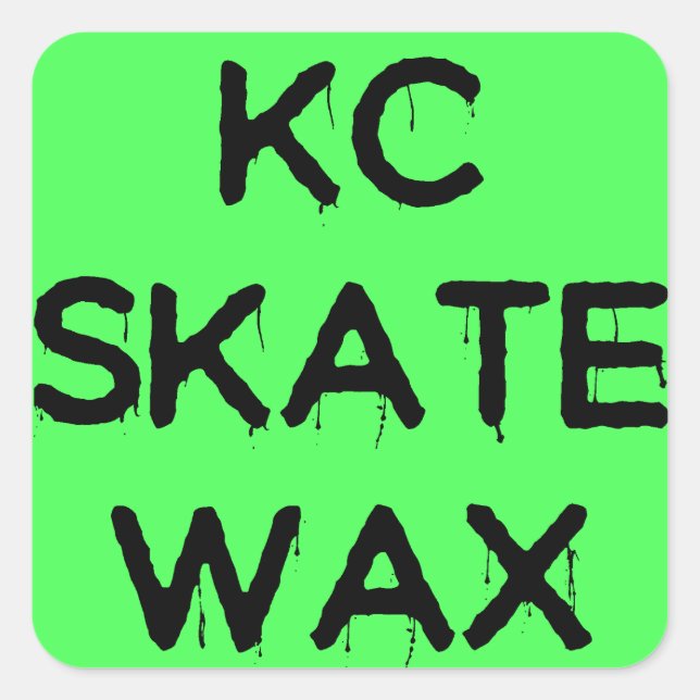 kc skate wax logo stickers (Front)