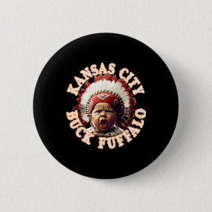 Kc Tailgate Kansas City Bbq Buck Fuffalo Barbecue  6 Cm Round Badge