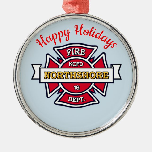 KCFD Northshore Metal Tree Decoration (Front)