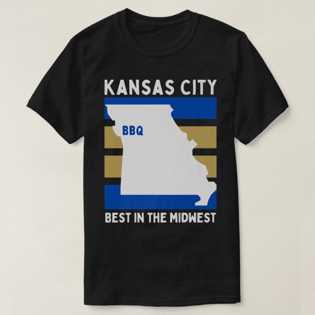KCMO, Midwest Lovers, Missouri Hometown BBQ Meat C T-Shirt (Design Front)