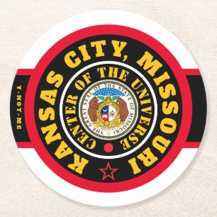 KCMOCOU KANSAS CITY, MO. (COU) ROUND PAPER COASTER