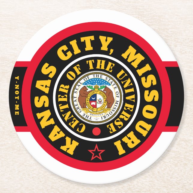 KCMOCOU KANSAS CITY, MO. (COU)   ROUND PAPER COASTER (Front)