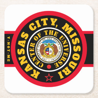 KCMOCOU KANSAS CITY, MO. (COU)  SQUARE PAPER COASTER
