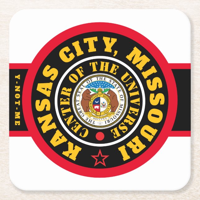 KCMOCOU KANSAS CITY, MO. (COU)  SQUARE PAPER COASTER (Front)