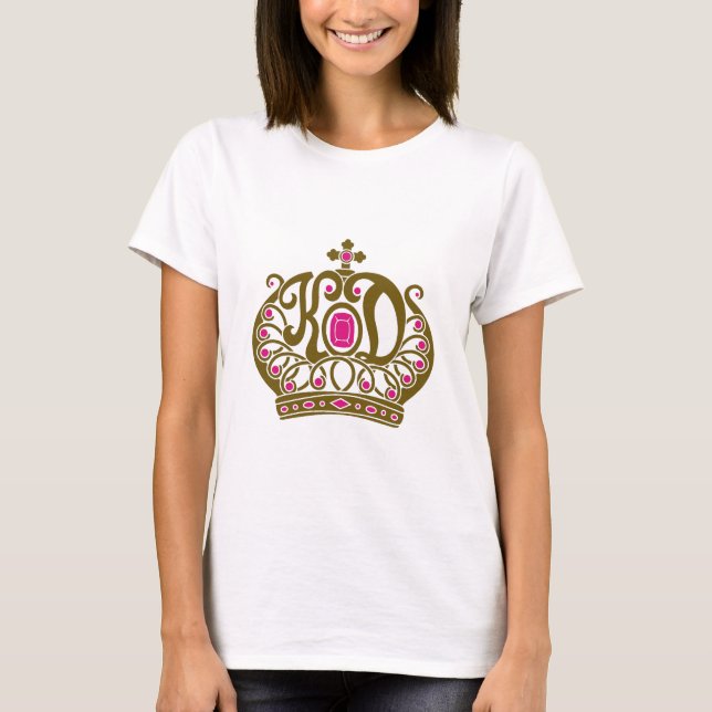 KD Logo Pink & Gold T-Shirt (Front)