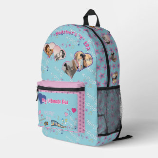 Kdrama Kpop bias idol korean fan 4 photos custom Printed Backpack