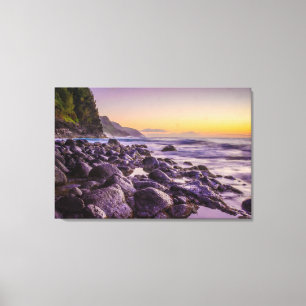 Ke’e Beach at Sunrise, Kauai, Hawaii Canvas Print