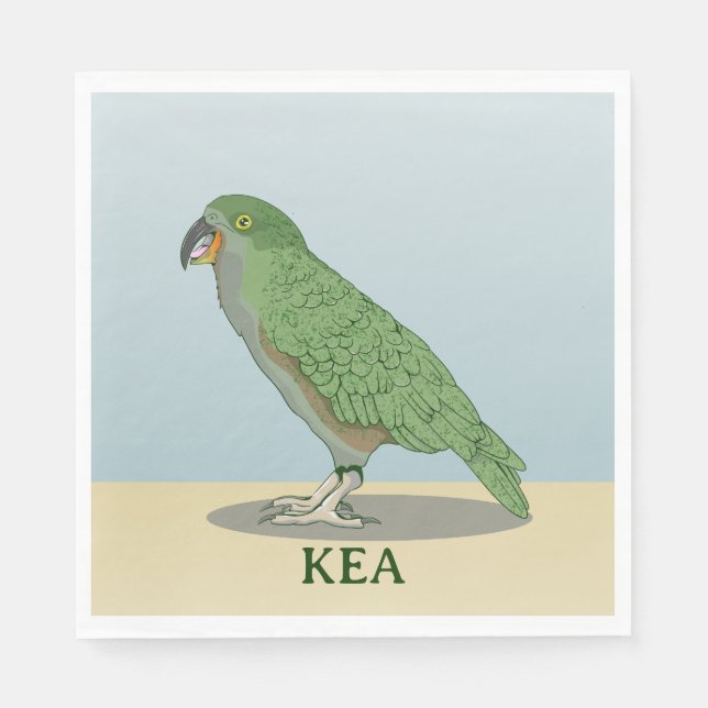 Kea New Zealand Bird Napkin (Front)