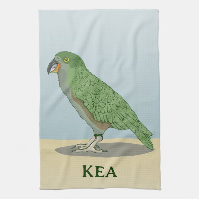 Kea New Zealand Bird Tea Towel (Vertical)