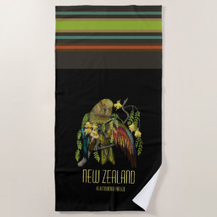 Kea New Zealand Mountain Parrot Beach Towel