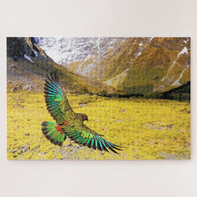 Kea Parrot in New Zealand Jigsaw Puzzle (Horizontal)